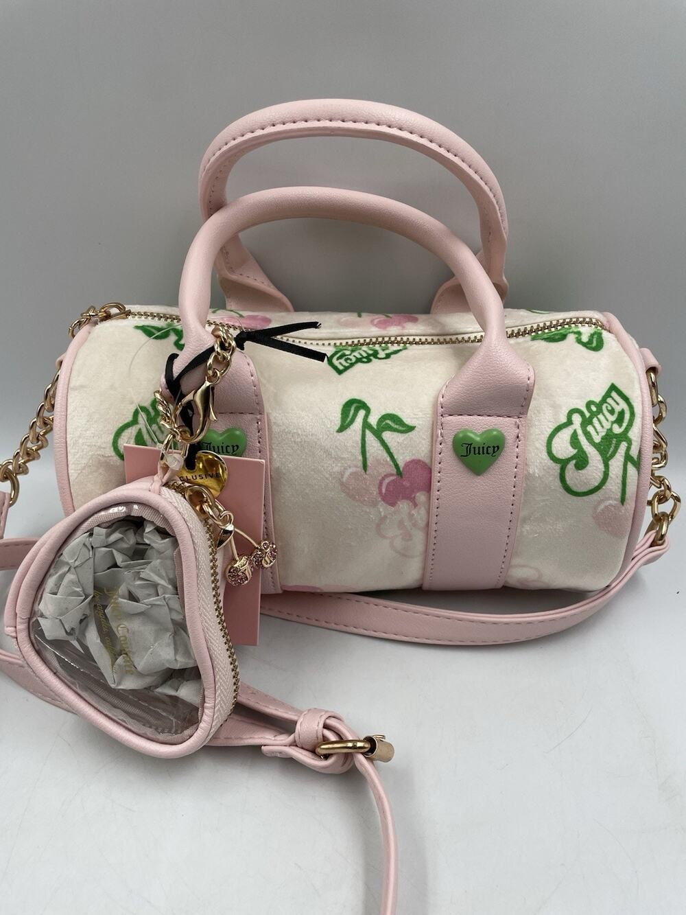 Juicy Couture Retro Cherry Mini Bag Retro Pink & Green Multi Crossbody Gelato
